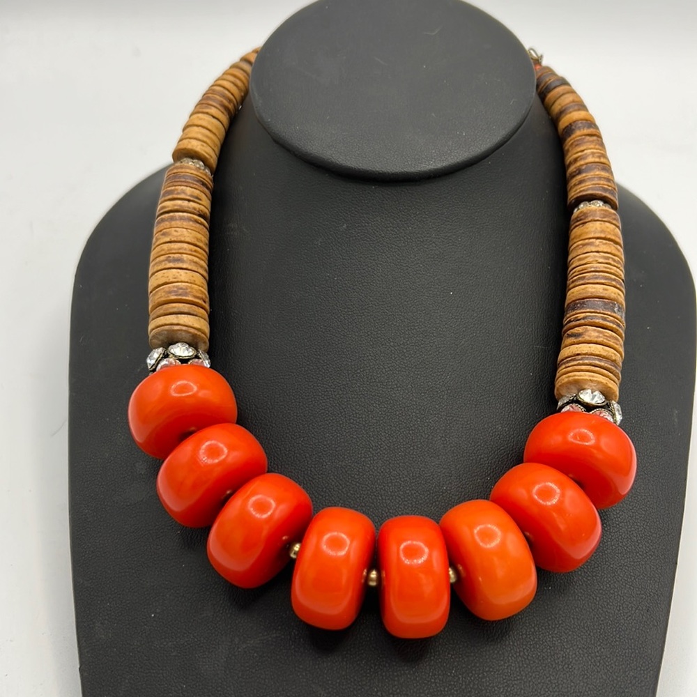 Erica Lyons Mixed Material Boho Necklace